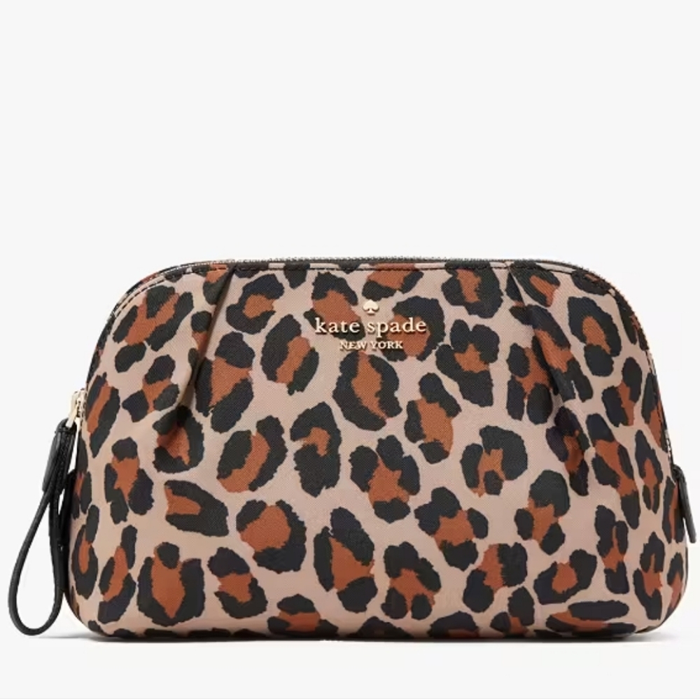 Kate Spade Chelsea Spotted Leopard Cosmetic Bag KH755